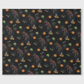 🐺 Werewolf Halloween Wrapping Paper 🎃 💀 Geschenkpapier (Flach)