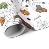 🐺 Werewolf Halloween Wrapping Paper 🎃 💀 Geschenkpapier (Rolleneckpunkt)