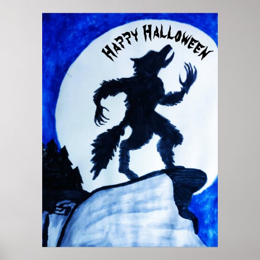 WEREWOLF HAPPY HALLOWEEN POSTER (Vorne)