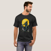 Werewolf heult auf dem Vollmond Grafik T-Shirt (Vorne ganz)