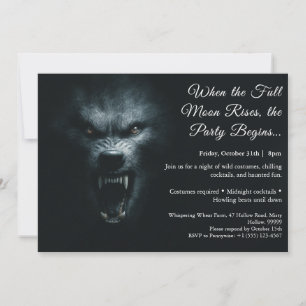 Werewolf Howl Halloween Party Einladung