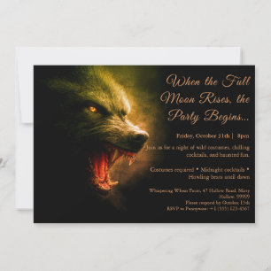 Werewolf Howl Halloween Party Einladung