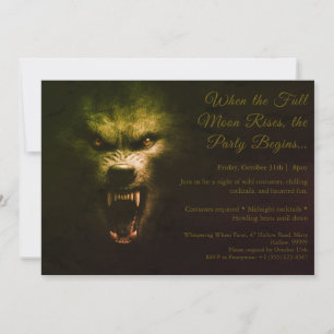 Werewolf Howl Halloween Party Einladung