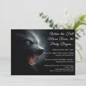 Werewolf Howl Halloween Party Einladung (Stehend Vorderseite)