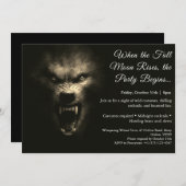 Werewolf Howl Halloween Party Einladung (Vorne/Hinten)