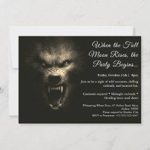 Werewolf Howl Halloween Party Einladung