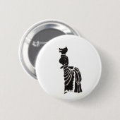 Werewolf in einem extravaganten Kleid Button (Vorne & Hinten)