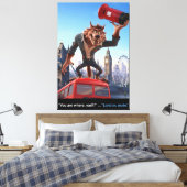Werewolf in London funny canvas print Leinwanddruck (Insitu (Schlafzimmer))