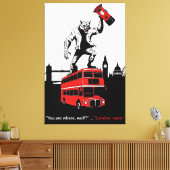 Werewolf in London stencil canvas print Leinwanddruck (Insitu (Wohnzimmer))