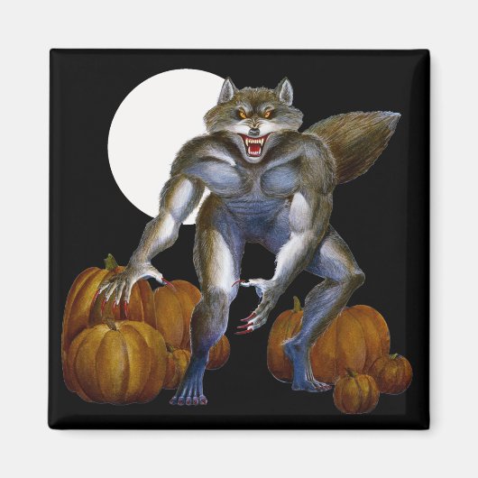Werewolf in Pumpkin Patch Magnet (Vorne)