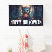 Werewolf isst Candy Happy Halloween Banner (Insitu)