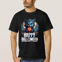 Werewolf isst Candy Happy Halloween