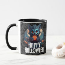 Werewolf isst Candy Happy Halloween