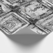 Werewolf-Manuskript-Packpapierschwarzes/-WEISS Geschenkpapier (Ecke)