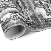 Werewolf-Manuskript-Packpapierschwarzes/-WEISS Geschenkpapier (Rolleneckpunkt)