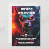 Werewolf-Monster-Erwachsene halloween beängstigend Einladung (Vorderseite)