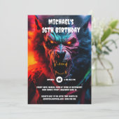 Werewolf-Monster-Erwachsene halloween beängstigend Einladung (Stehend Vorderseite)