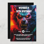 Werewolf-Monster-Erwachsene halloween beängstigend Einladung (Vorne/Hinten)
