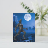 Werewolf Moon Landscape halloween Postkarte (Stehend Vorderseite)
