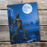 Werewolf Moon Landscape halloween Postkarte<br><div class="desc">Dieses Design kann personalisiert werden, indem Sie die Option zum Hinzufügen von Text anpassen auswählen. Kontaktieren Sie mich unter colorflowcreations@gmail.com , wenn Sie dieses Design für ein anderes Produkt haben möchten. Kaufen Sie meine originale abstrakte Acrylmalerei zum Verkauf unter www.etsy.com/shop/colorflowart. Sehen Sie mehr meiner Kreationen oder folgen Sie mir unter...</div>