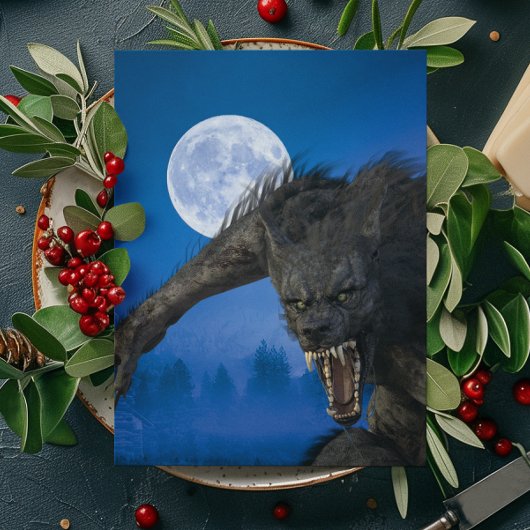Werewolf Moon Lycanthrope halloween Postkarte