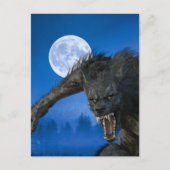 Werewolf Moon Lycanthrope halloween Postkarte (Vorderseite)