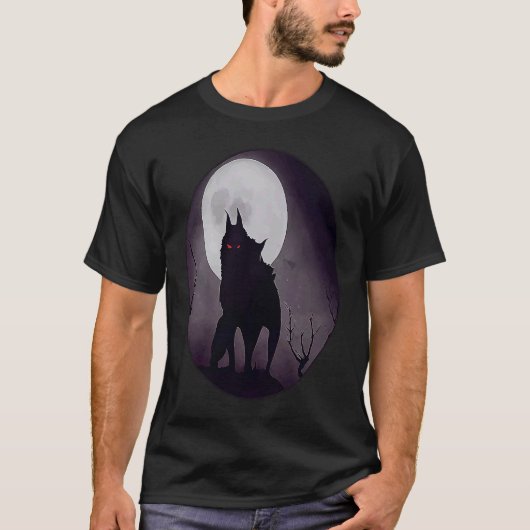 Werewolf Moon Night Horror Full Moon Scary Women M T-Shirt (Vorderseite)