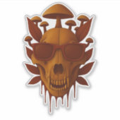 Werewolf Mushroom Skull Aufkleber (Vorderseite)