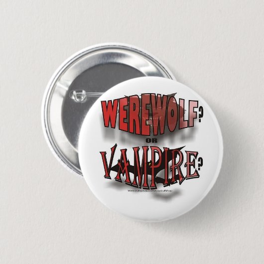 WEREWOLF ODER VAMPIR BUTTON (Vorne & Hinten)