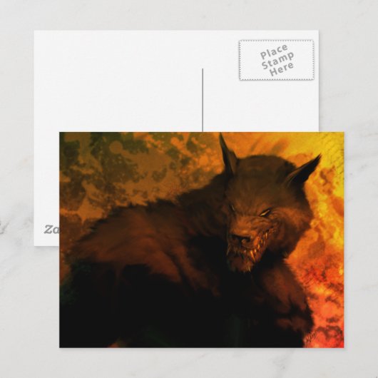Werewolf Postkarte (Vorne/Hinten)