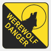 Werewolf Quadratischer Aufkleber (Vorderseite)