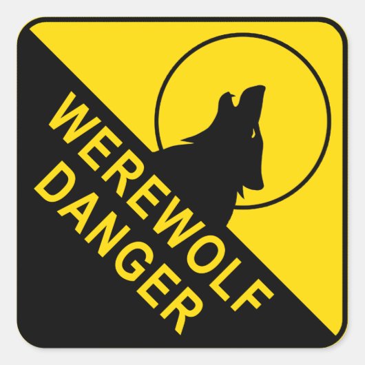 Werewolf Quadratischer Aufkleber (Vorderseite)