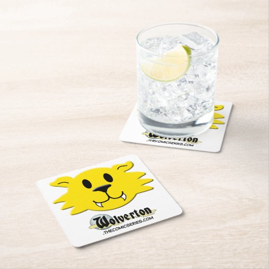 Werewolf Rechteckiger Pappuntersetzer (Vor Ort)