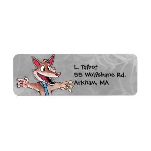 Werewolf-Rücksendeadresse-Aufkleber