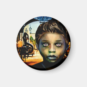 werewolf schwarzer Junge in New Orleans Original K Magnet