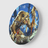Werewolf Shaman Of The Forrest Große Wanduhr (Winkel)