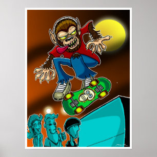 Werewolf-Skater Poster