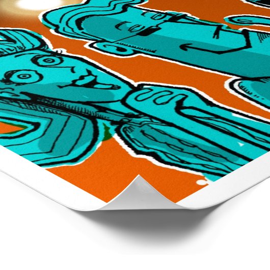 Werewolf-Skater Poster (Ecke)