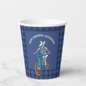 Werewolf Skeleton on a BMX Bike Personalized Pappbecher (Vorderseite)