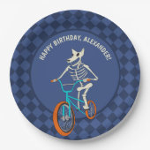Werewolf Skeleton on a BMX Bike Personalized Pappteller (Vorderseite)