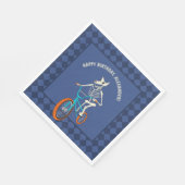Werewolf Skeleton on a BMX Bike Personalized Serviette (Ecke)