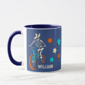 Werewolf Skeleton on a BMX Bike Personalized Tasse (Links)