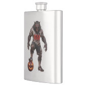 Werewolf Soccer Player Halloween Horror Art Flachmann (Links)
