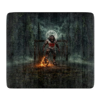 Werewolf Soccer Player Halloween Horror Art Schneidebrett