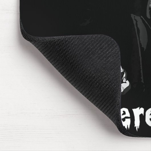 Werewolf_ There, Wolf. Funny Abby Normal Retro Com Mousepad (Ecke)