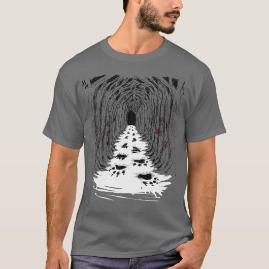 Werewolf Transformation Footprints T-Shirt (Vorderseite)