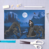 Werewolf und Vampire Halloween Beängstigend Seidenpapier (Handwerk)