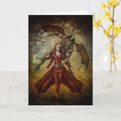Werewolf Vampire Greeting Cards Karte (Gelbe Blume)
