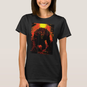 Werewolf Vintag Cinema Night Moon Forest T-Shirt
