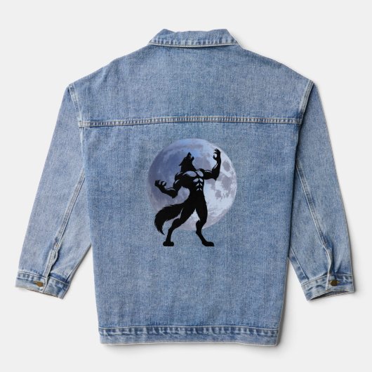 Werewolf - Vollmond Jeansjacke (Rückseite)